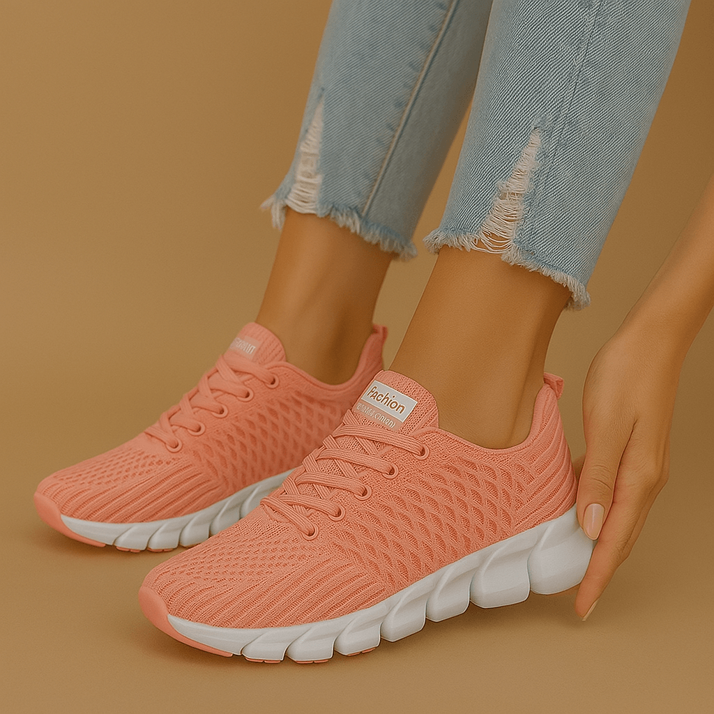 Damen Sneaker mit Mesh & Memory-Schaumkomfort